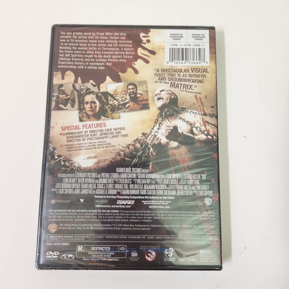 🎬 3/$15 300 - Gerard Butler leads 300 Spartans into the epic Battle - Picture 3 of 3